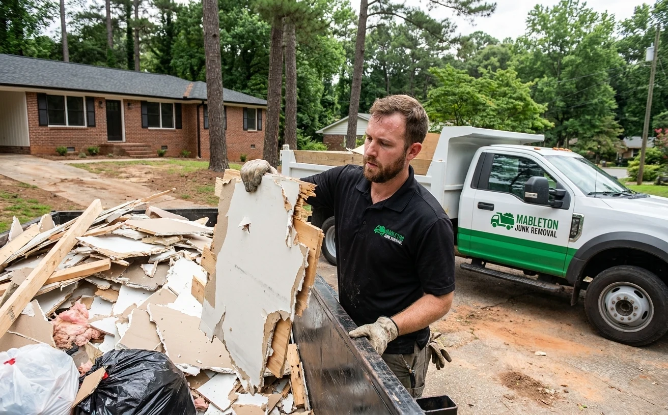 Junk removal and hauling at a Austell, Georgia home