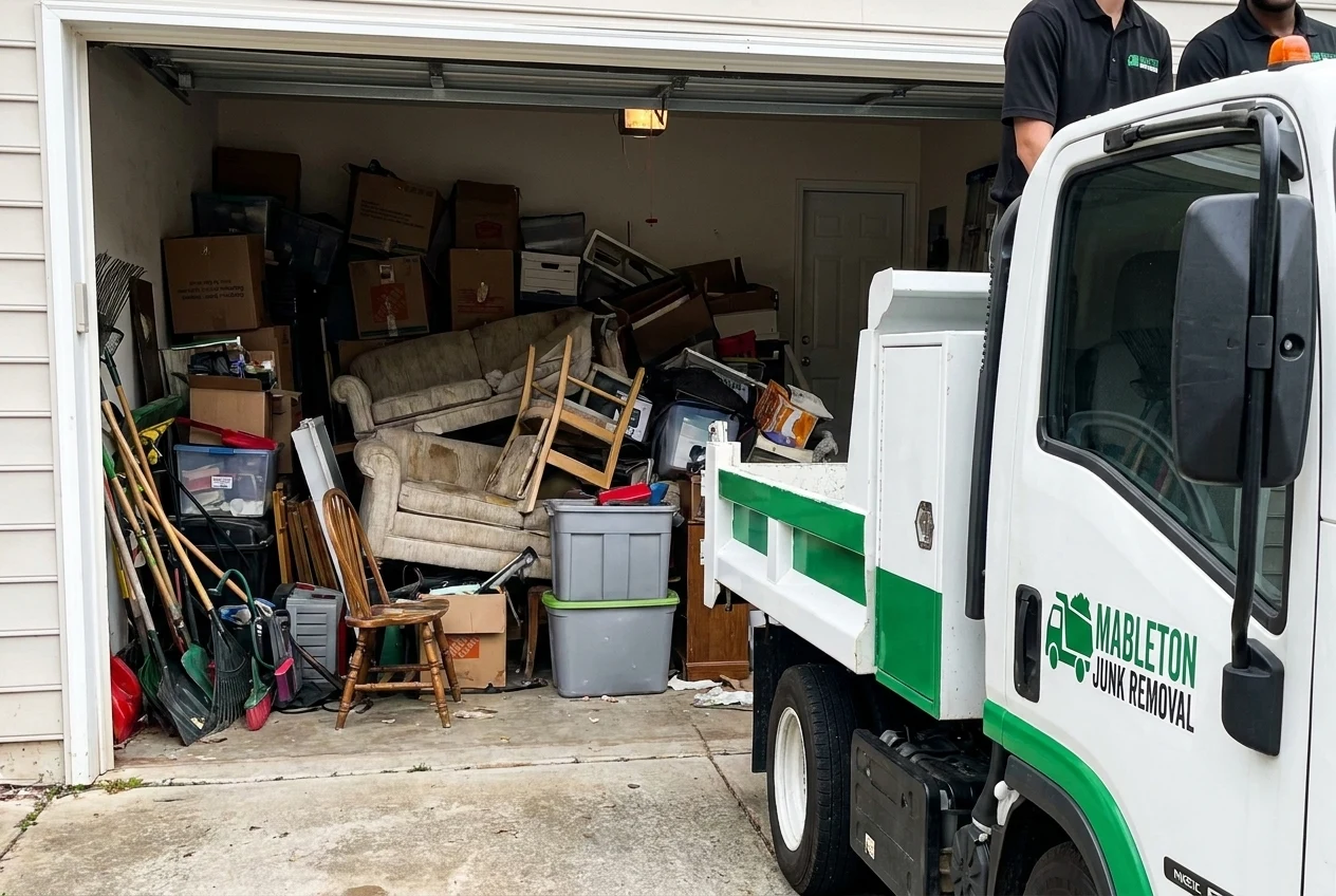 Junk removal and hauling at a Clarkdale, Georgia home