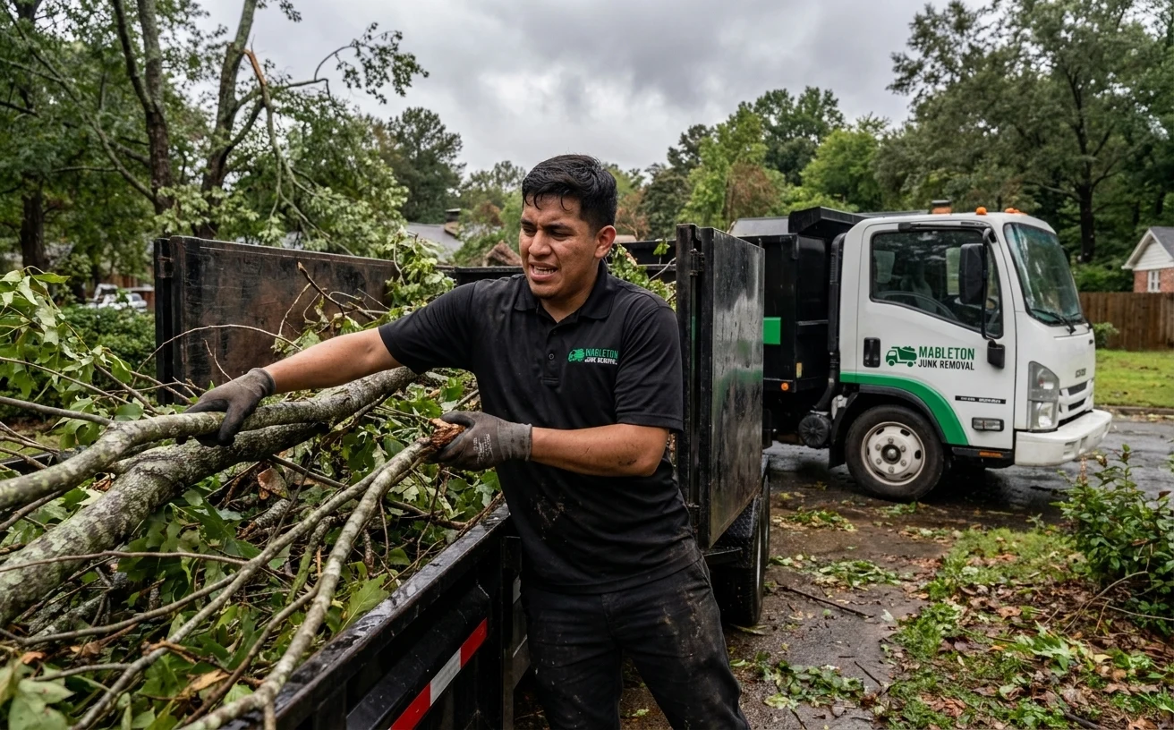 Junk removal and hauling at a Lithia Springs, Georgia home