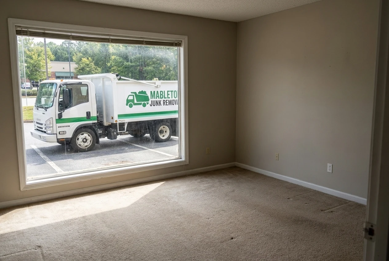 Cleared office space after a Mableton Junk Removal commercial cleanout
